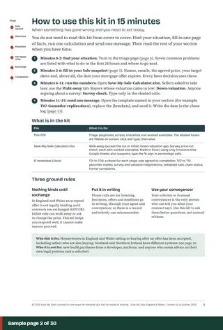 Sample page 2 of 30: How to use this kit in 15 minutes. Opens a larger view.
